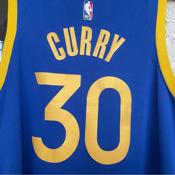 Stephen Curry Golden State Warriors Nike NBA Swingman Jersey Blue Size XL FA20 - Picture 11 of 14